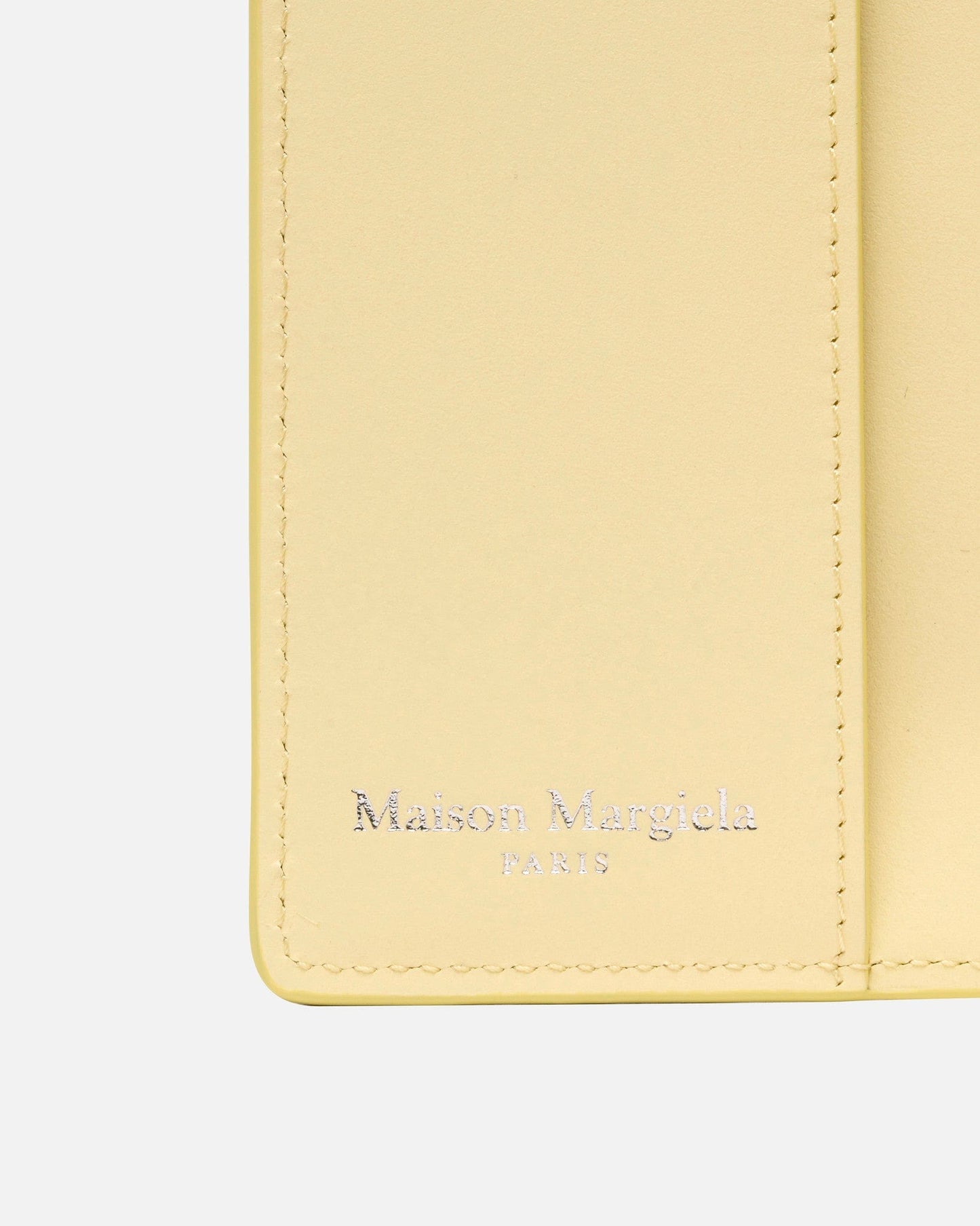 Maison Margiela Leather Goods O/S Passport Cover in Lemon
