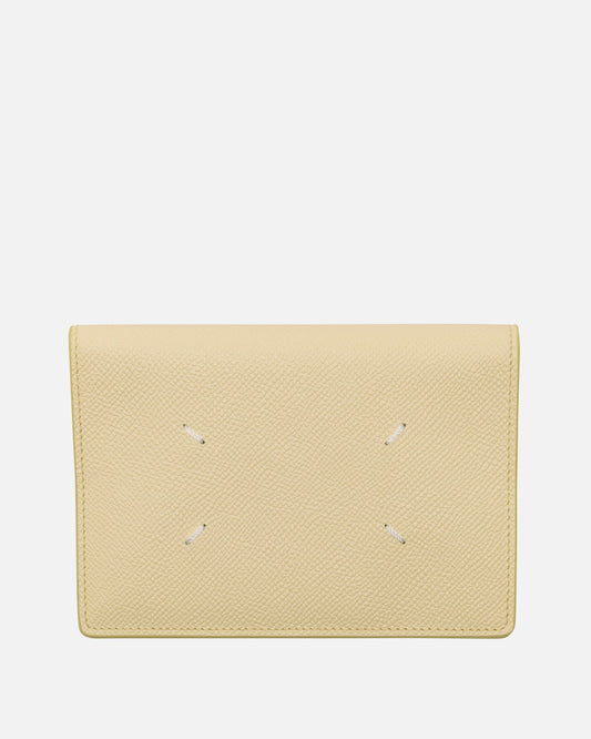 Maison Margiela Leather Goods O/S Passport Cover in Lemon