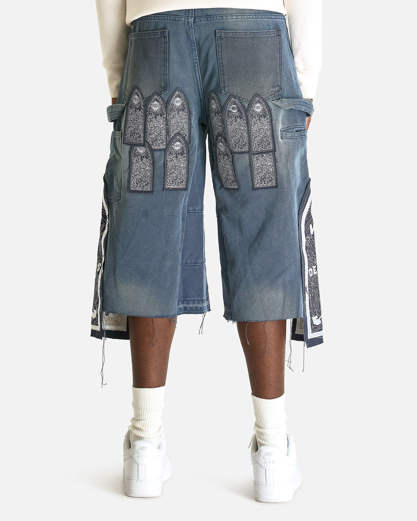 Who Decides War Men's Shorts Patch Arched Carpenter Short in Indigo