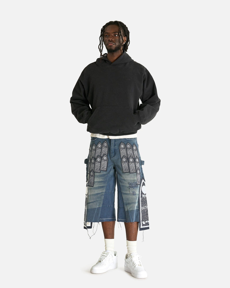 Who Decides War Men's Shorts Patch Arched Carpenter Short in Indigo