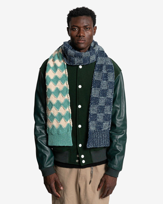 Marni Scarves O/S Patch Knit Scarf in Linden