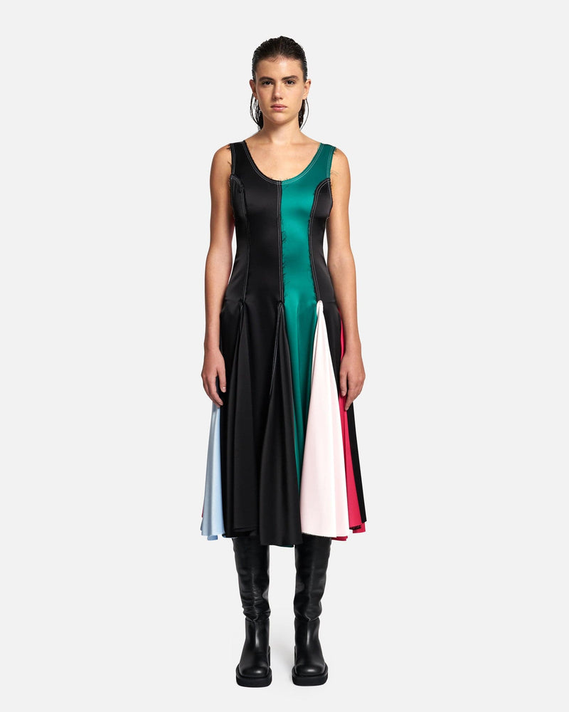 Patched and Slashed Church Dress in Black/Multi SVRN Patched and Slashed Church Dress in Black/Multi SVRN