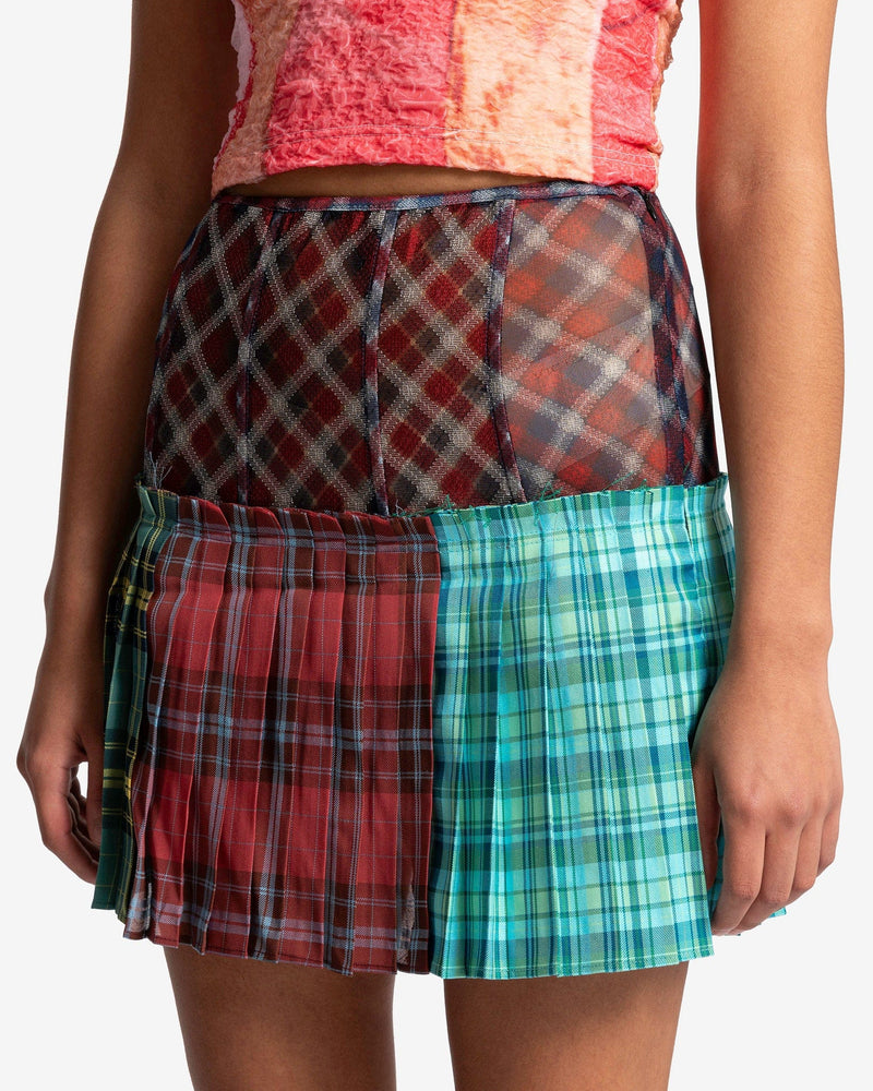Andersson Bell Women Skirts Paulina Check on Check Bustier Skirt in Multi