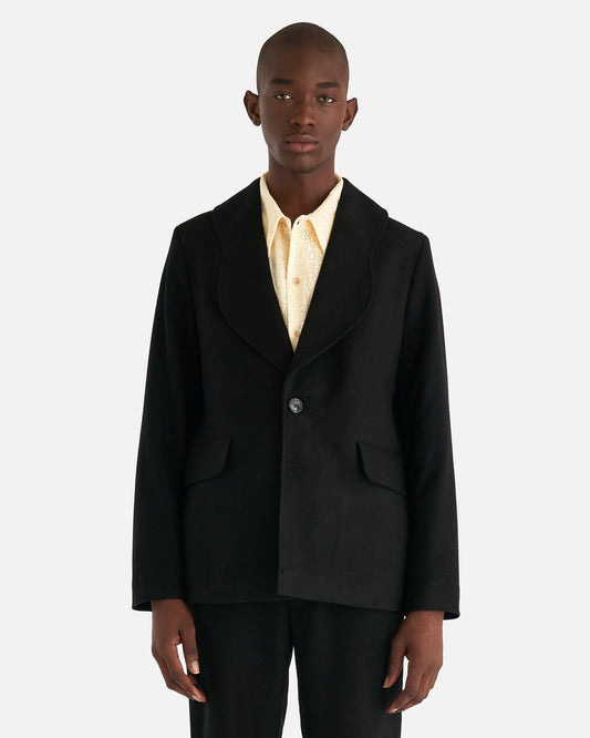 Séfr Men's Jackets Peace Blazer in Black Velour