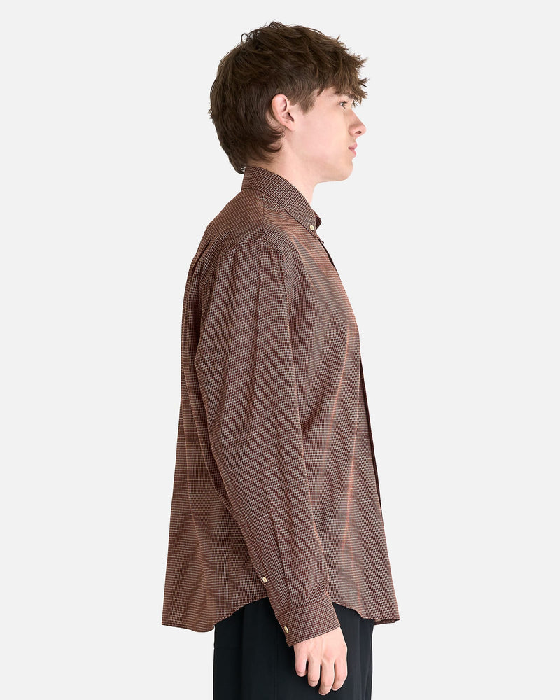 The Row Men's Shirts Pempeo Shirt in Chocolate Check