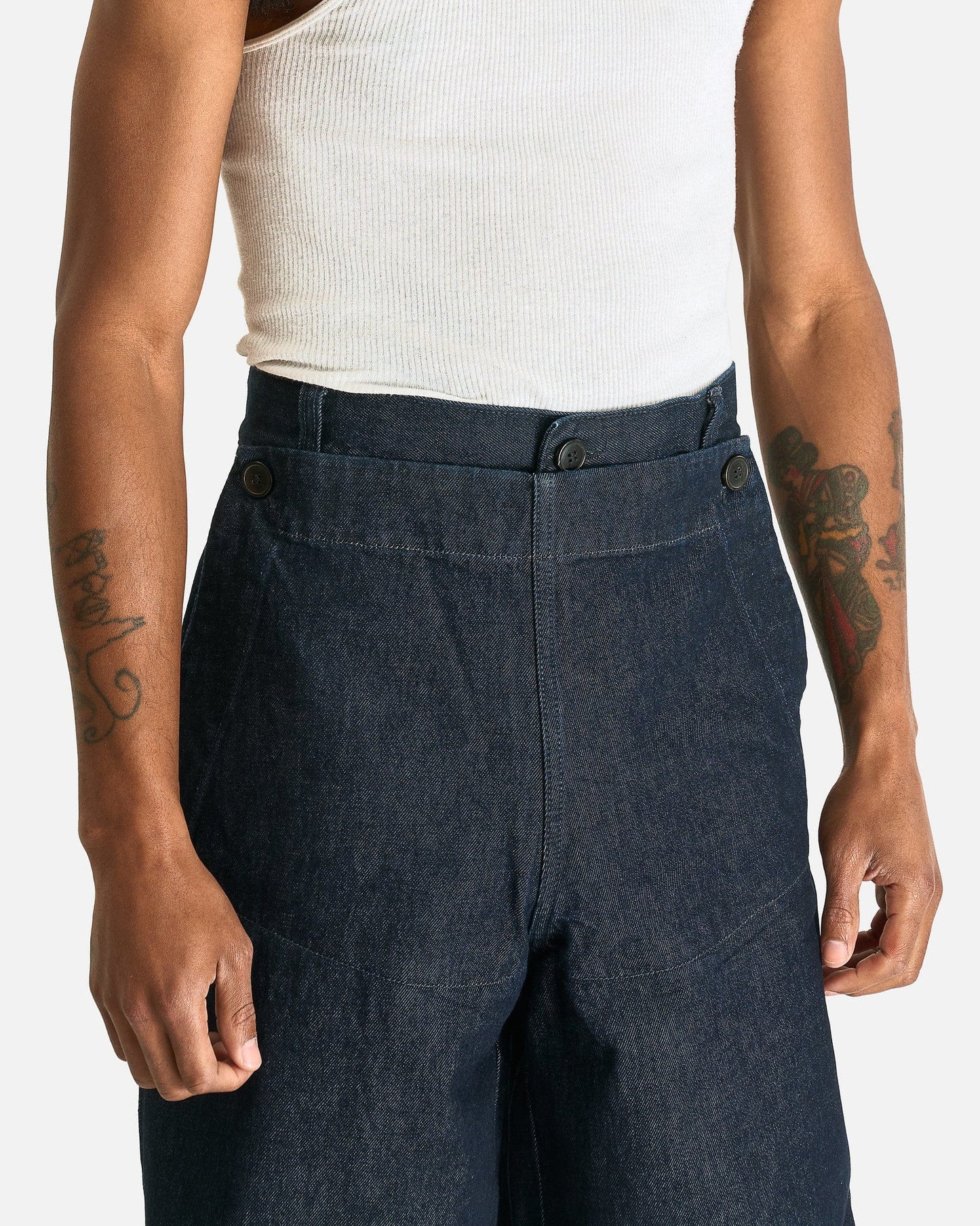 Dries Van Noten Men's Pants Pennines Den Pants in Indigo