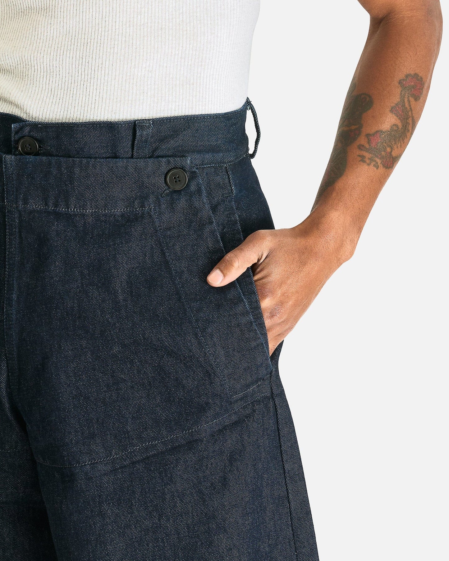 Dries Van Noten Men's Pants Pennines Den Pants in Indigo