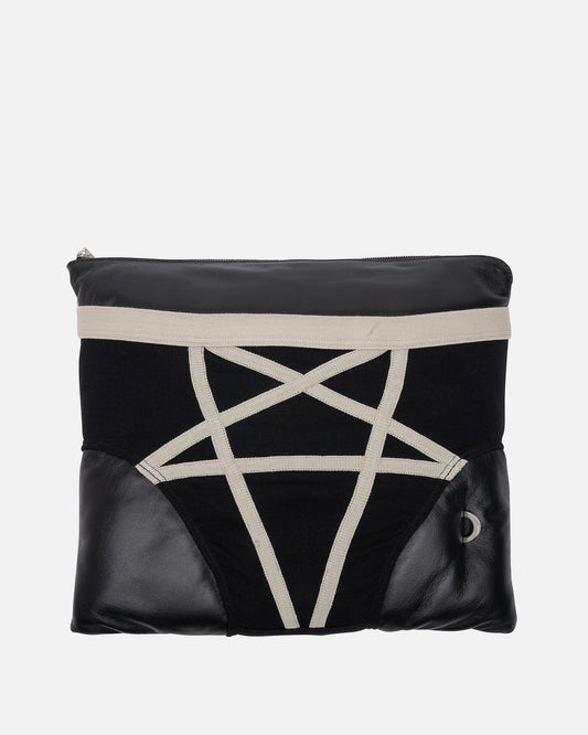 Rick Owens Leather Goods Penta Envelope in Black/Pearl