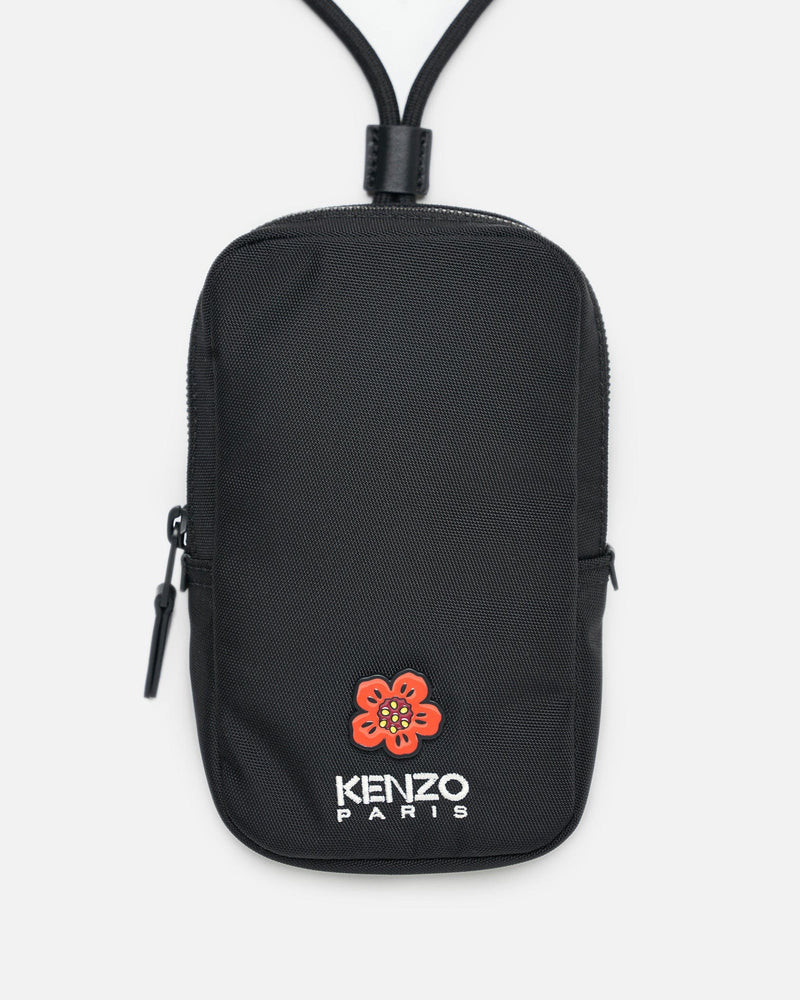 KENZO Leather Goods Phone Holder in Black