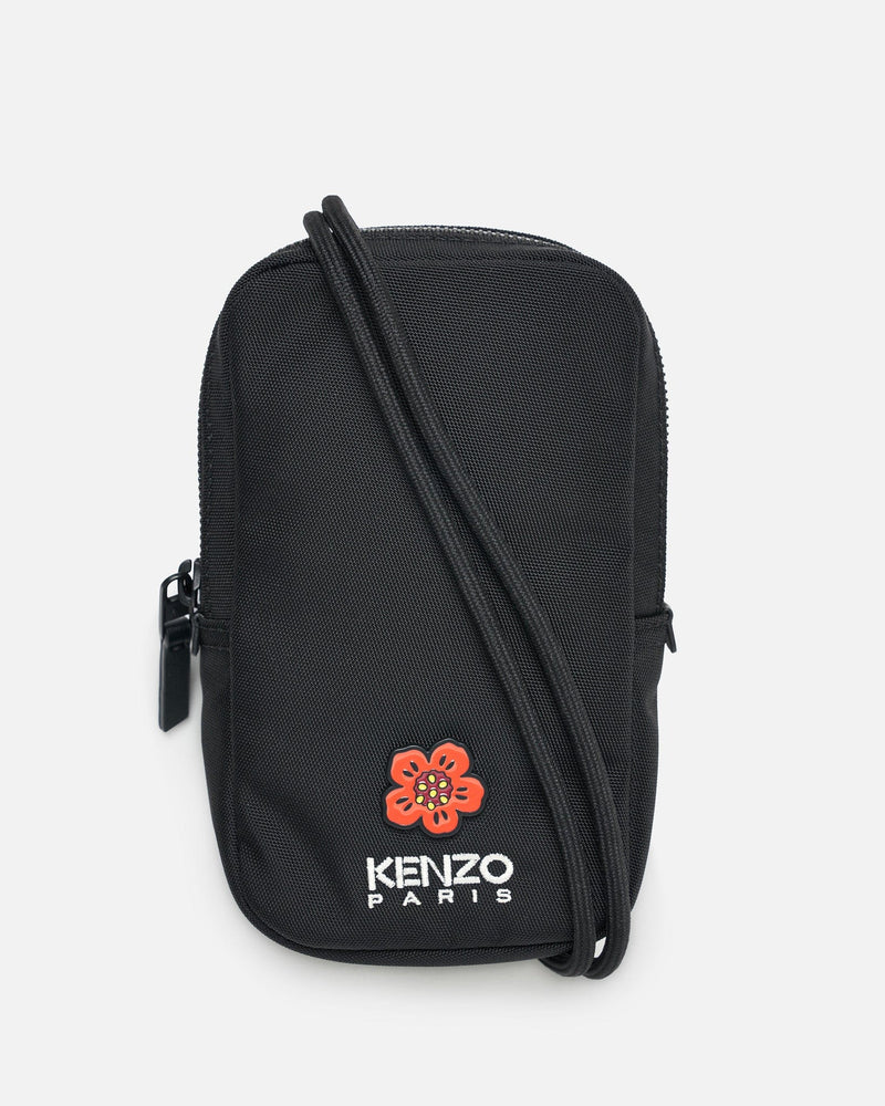 KENZO Leather Goods Phone Holder in Black