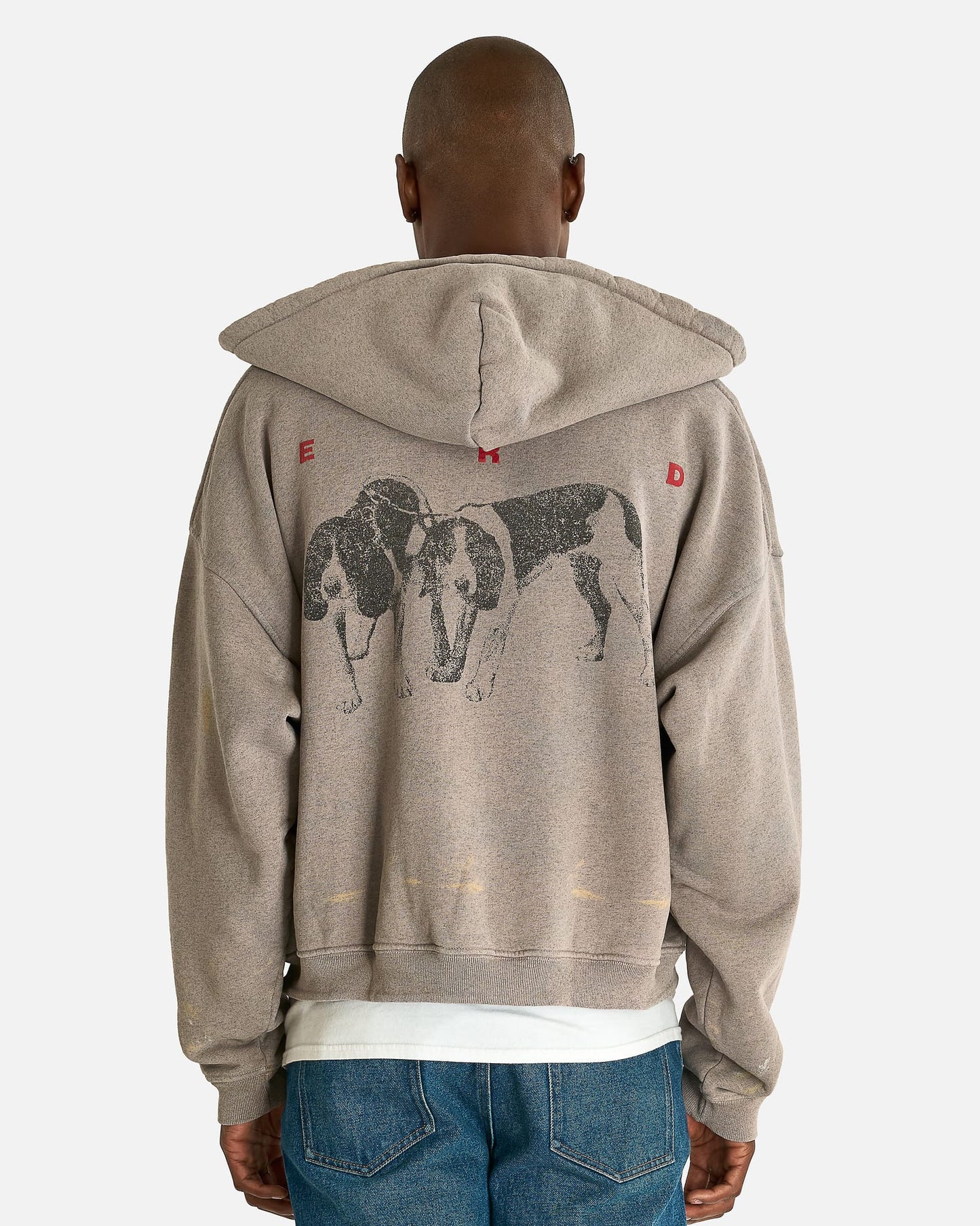 Enfants Riches Deprimes Men's Sweatshirts Photo D'Elisabeth Hoodie in Dirty Heather Grey
