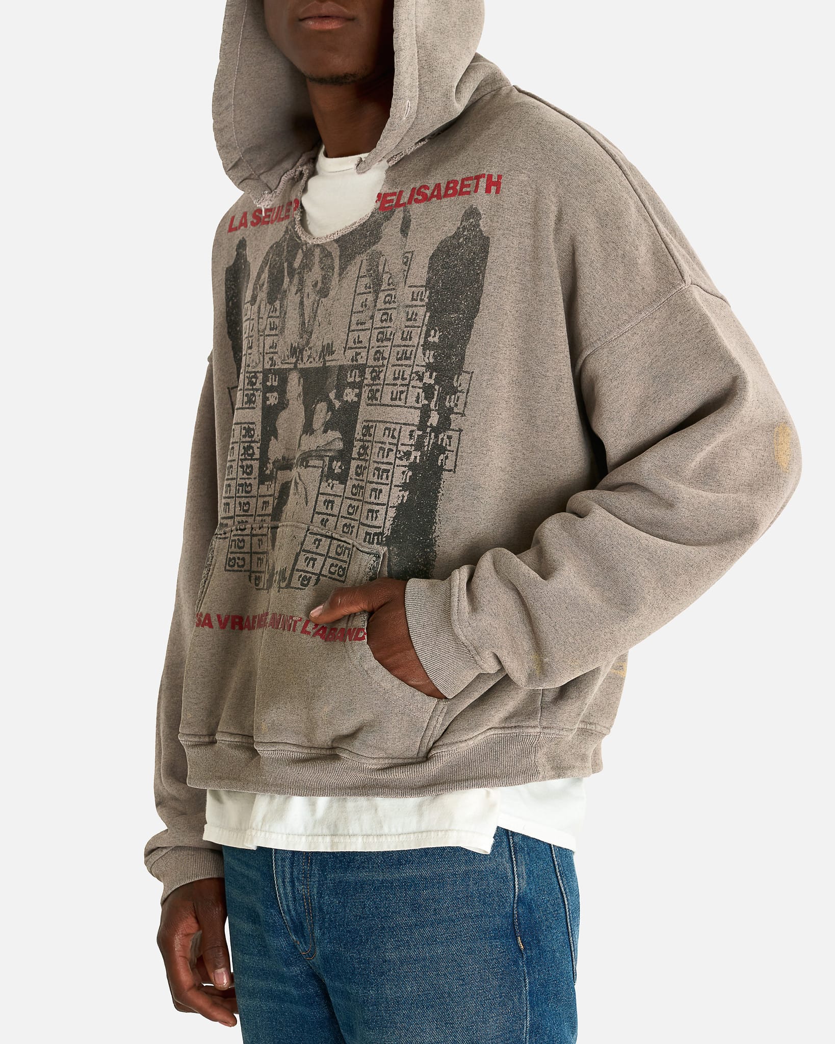 Enfants Riches Deprimes Men's Sweatshirts Photo D'Elisabeth Hoodie in Dirty Heather Grey