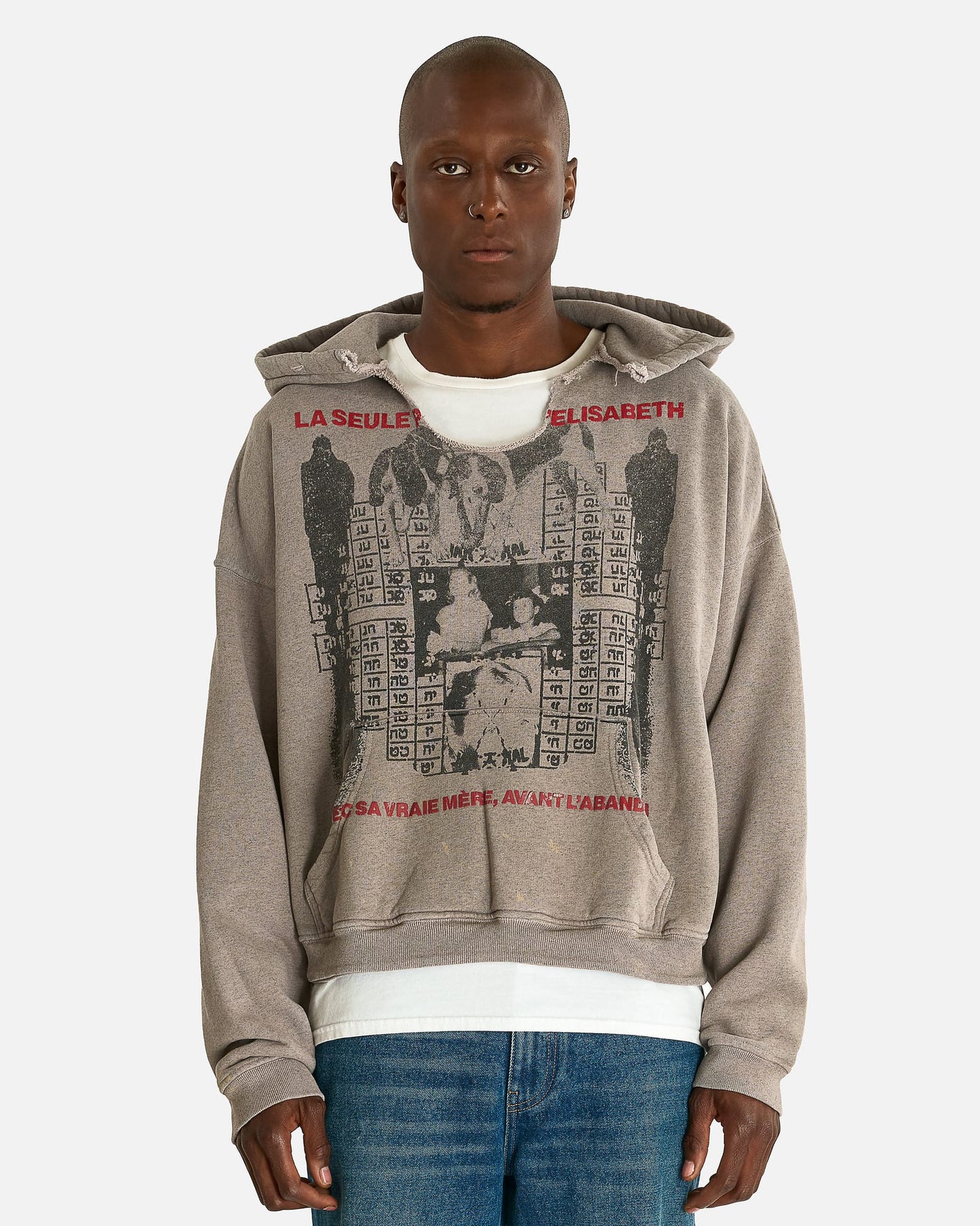 Enfants Riches Deprimes Men's Sweatshirts Photo D'Elisabeth Hoodie in Dirty Heather Grey