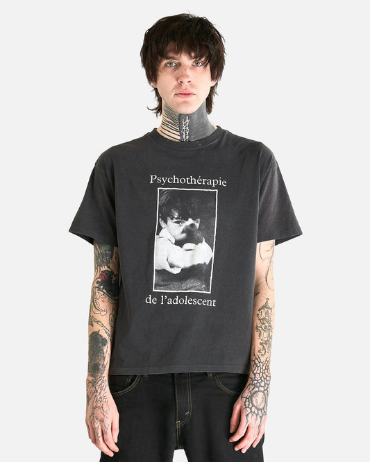 Enfants Riches Deprimes Men's T-Shirts Physchothérapie De L'Adolescent T-Shirt in Sun Faded Black