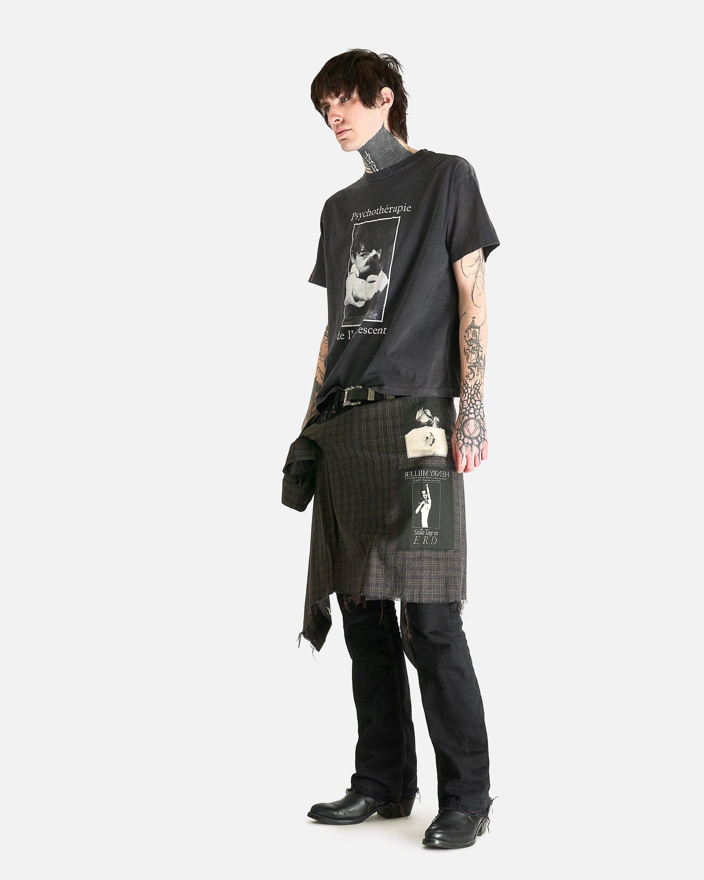 Enfants Riches Deprimes Men's T-Shirts Physchothérapie De L'Adolescent T-Shirt in Sun Faded Black