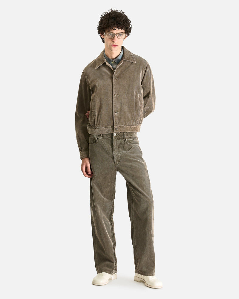 ジャケット・アウター PIGMENT DYED FINX CORDUROY BLOUSON 5 Auralee Pigment Dyed Finx Corduroy Blouson Olive Brown