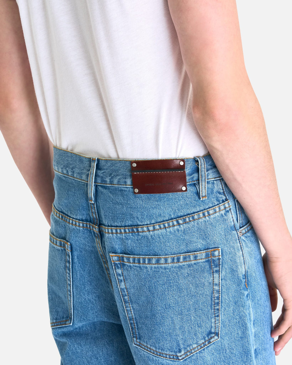 Dries Van Noten Men's Jeans Pine Den Pants in Light Blue