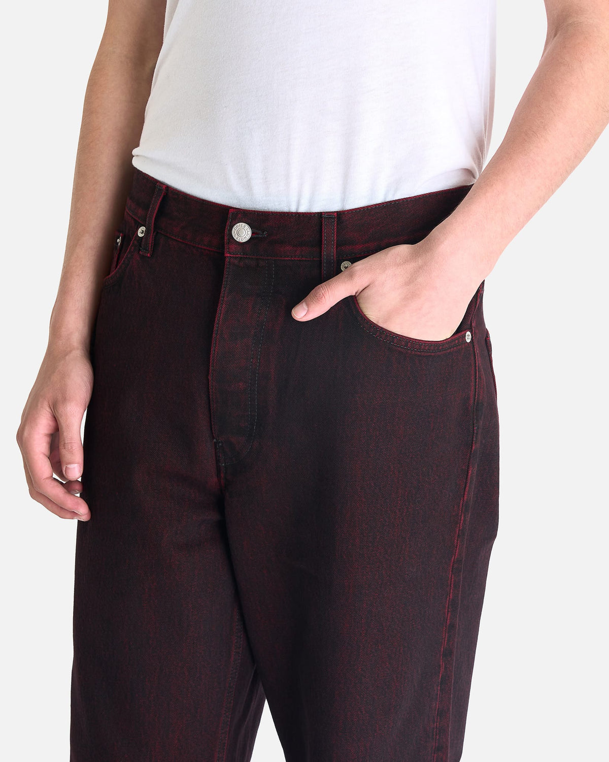 Dries Van Noten Men's Jeans Pine Den Pants in Red