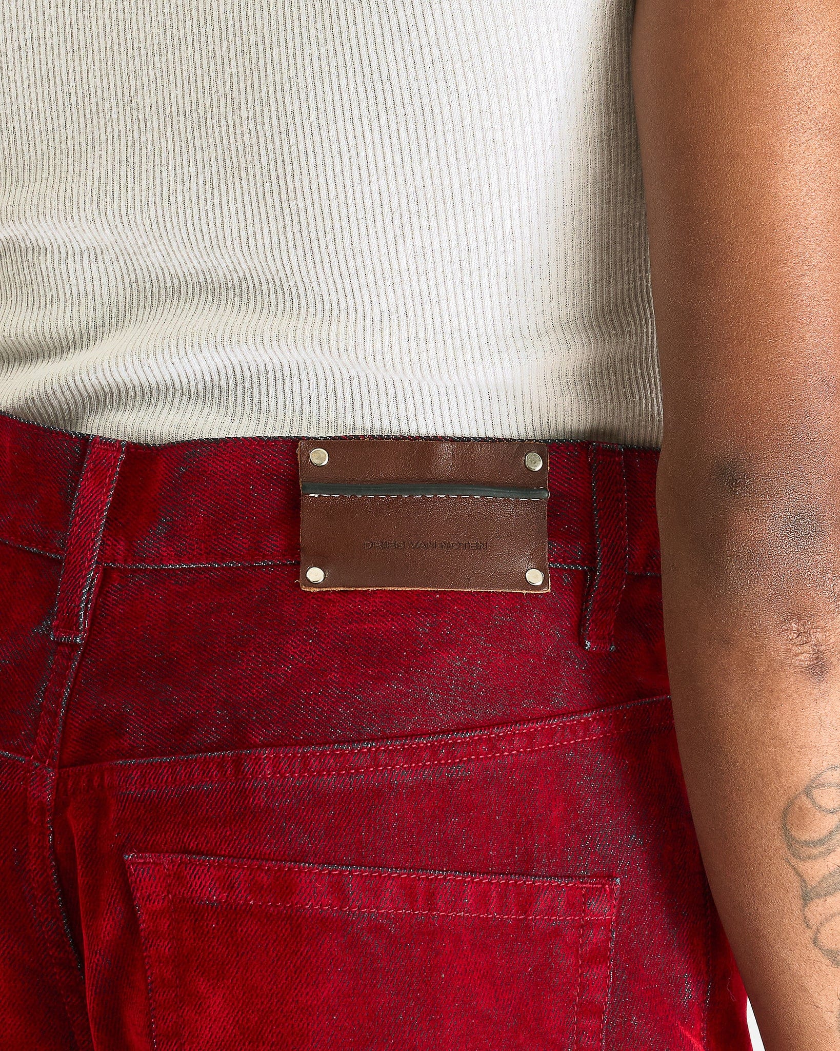 Dries Van Noten Men's Pants Pine Den Pants in Red