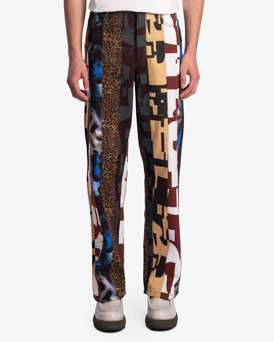 Dries Van Noten Men's Jeans Pine Patch Pants in Auber
