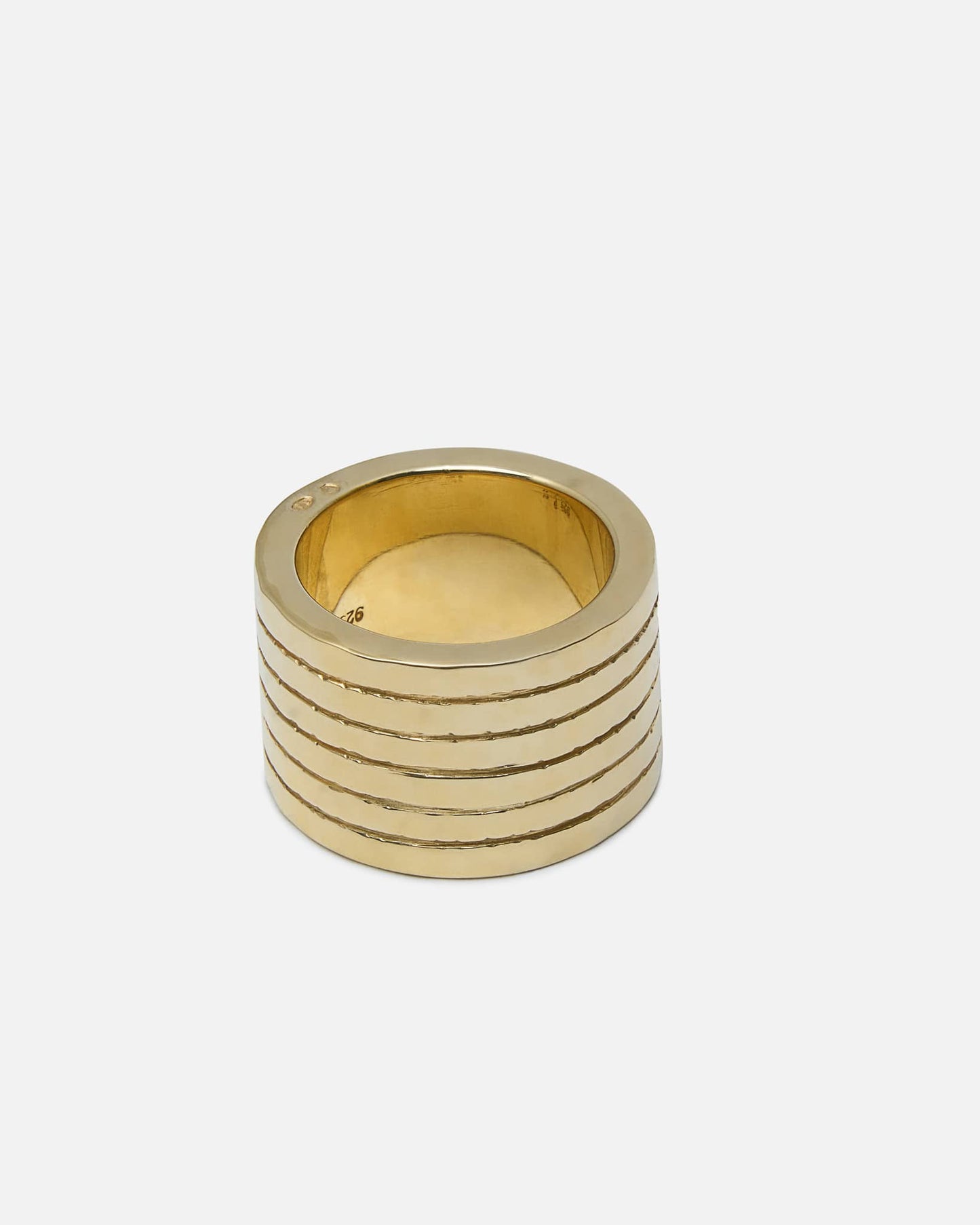 Parts of Four Jewelry Plane Ring in Lines / 17mm / YGA