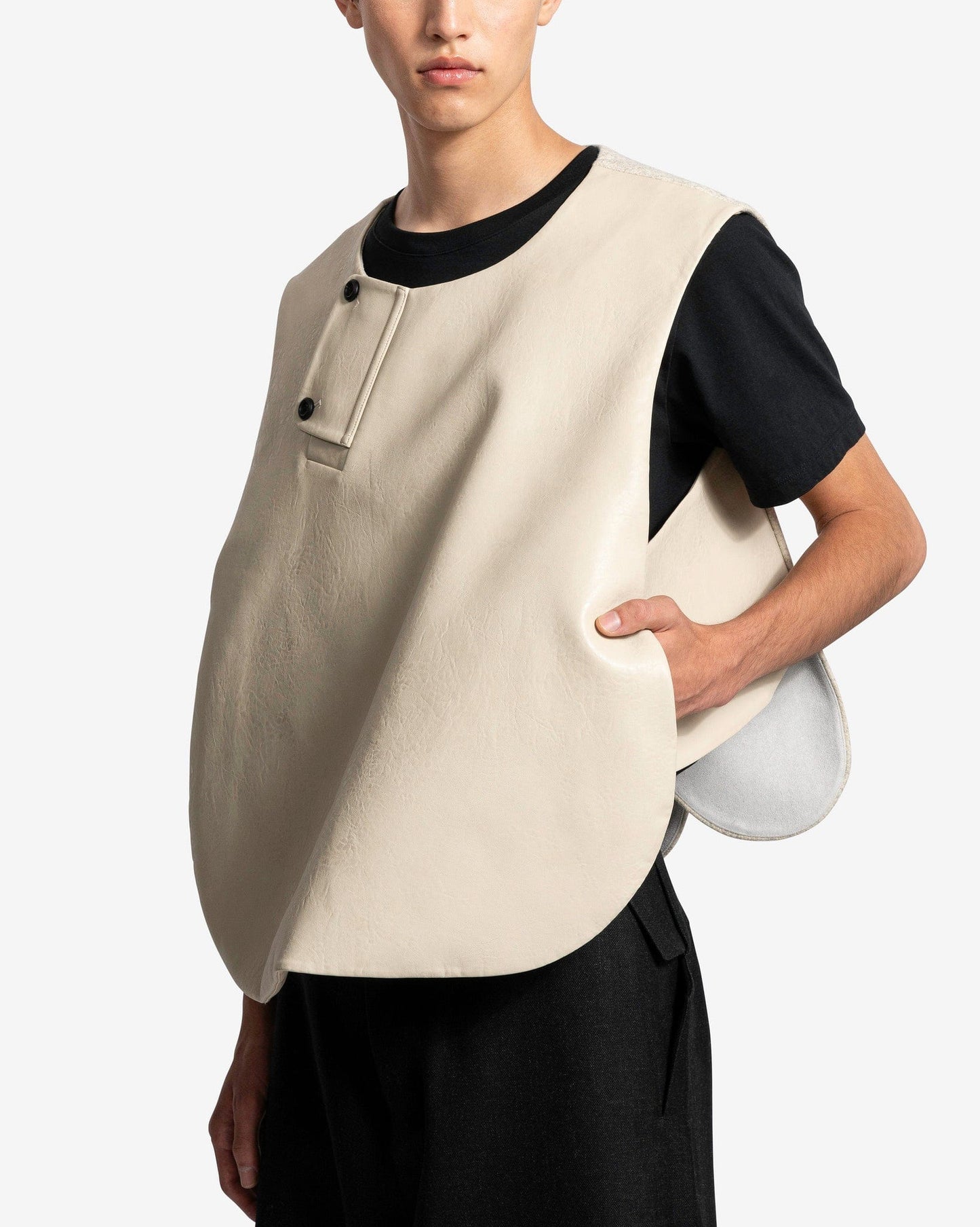 pet-tree-kor Men's Jackets Plank Root Vest in Cream