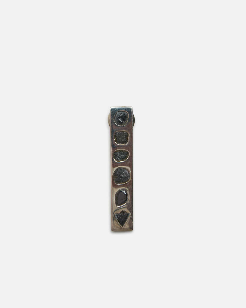 Parts of Four Jewelry OS Plate Earring in 0.6 CT / 6 Black Diamond Fragments / 34mm / PA, KFRDIA