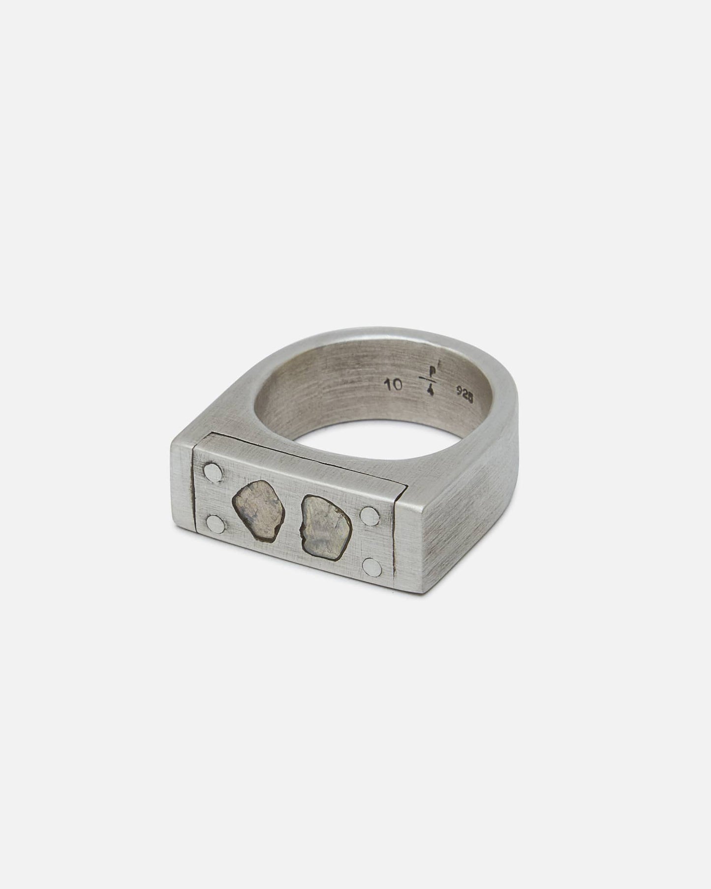 Parts of Four Jewelry 10 Plate Ring Single in 0.6 CT / 2 Diamond Slabs / 9mm / MA, DIA