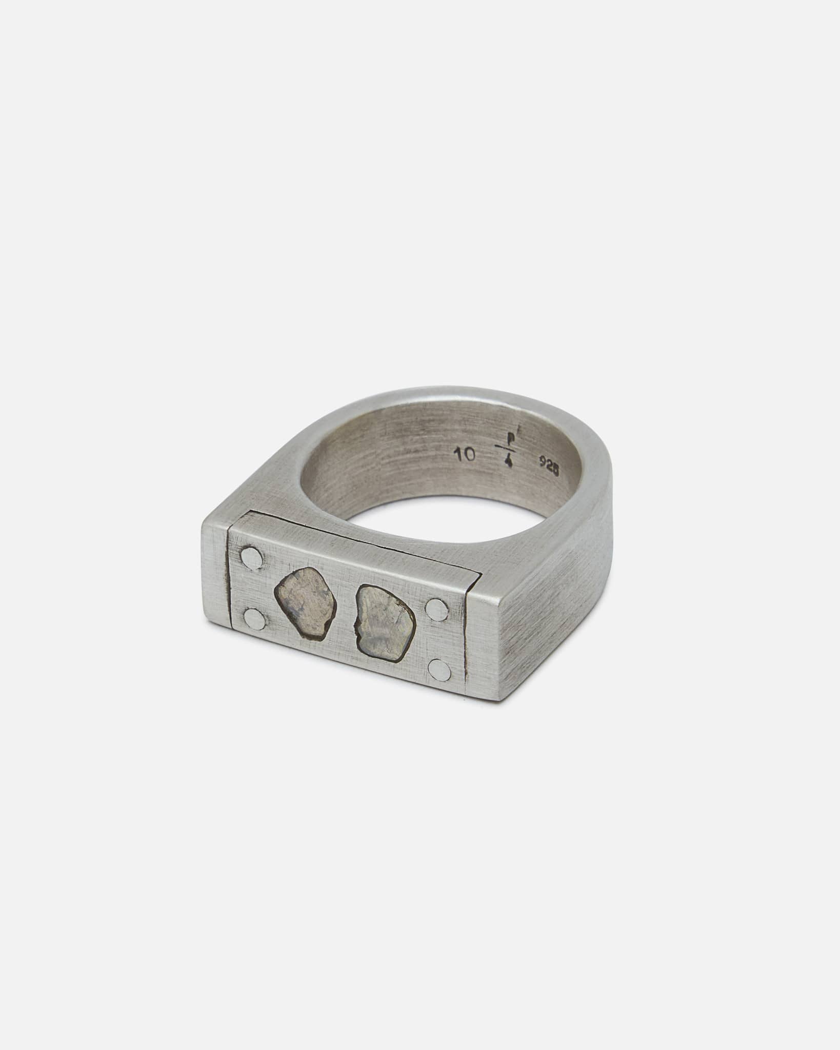 Parts of Four Jewelry 10 Plate Ring Single in 0.6 CT / 2 Diamond Slabs / 9mm / MA, DIA