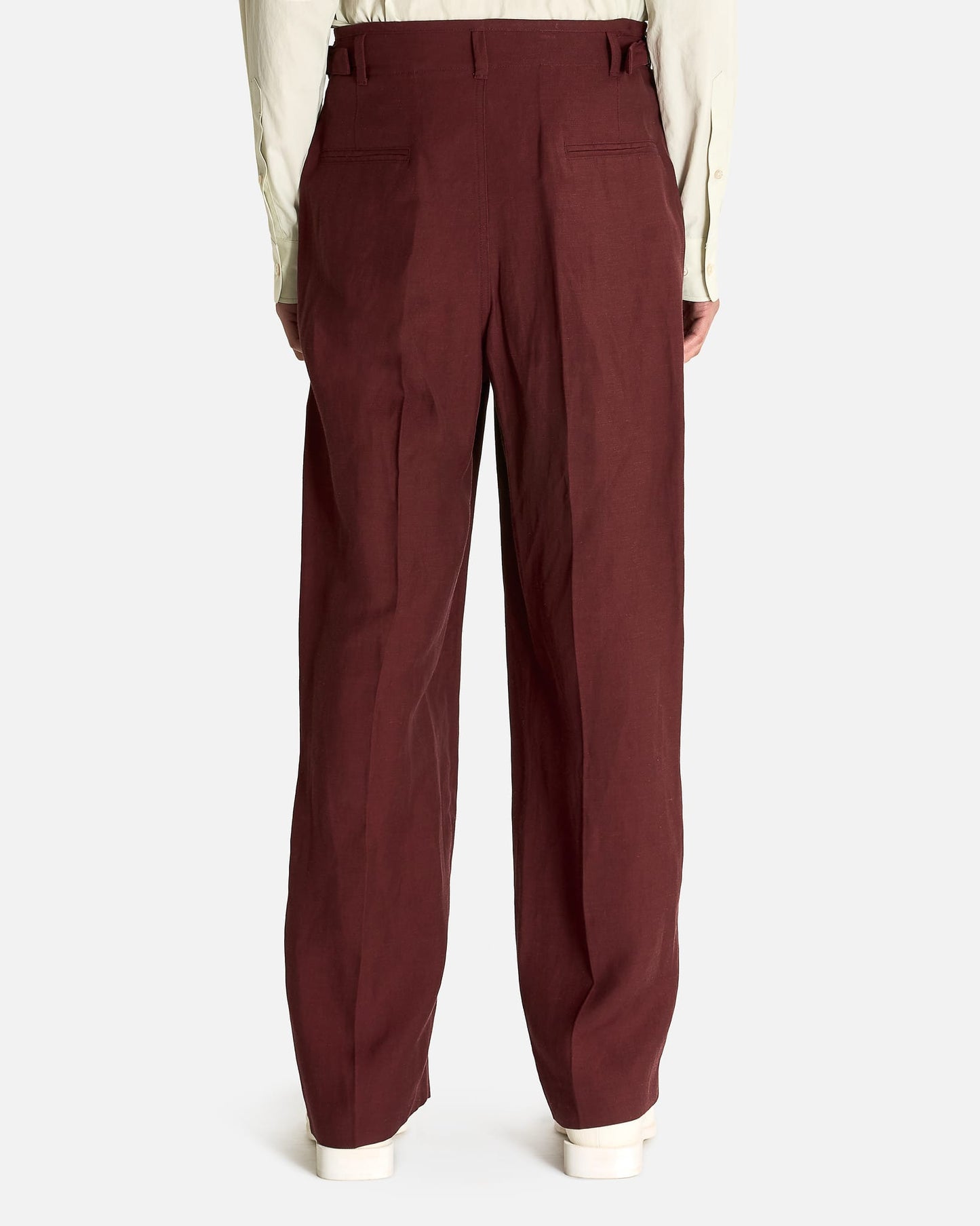 Lemaire Men's Pants Pleated Tailored Pants in Porto