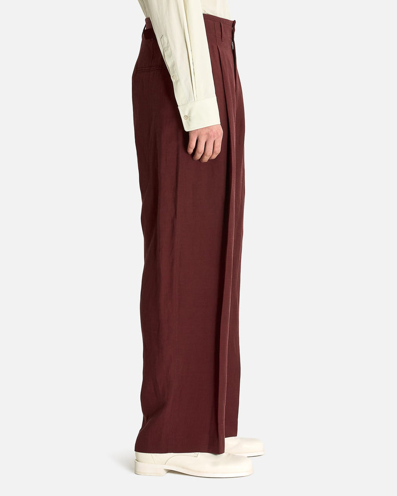 Lemaire Men's Pants Pleated Tailored Pants in Porto