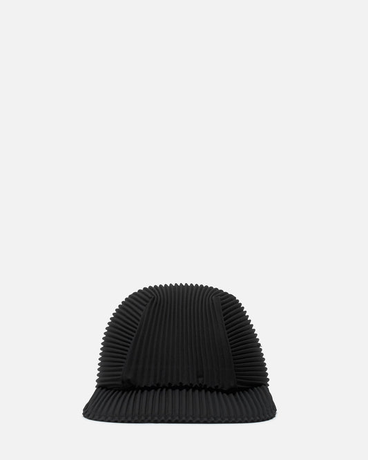 Homme Plissé Issey Miyake Men's Hats OS Pleats Cap in Black