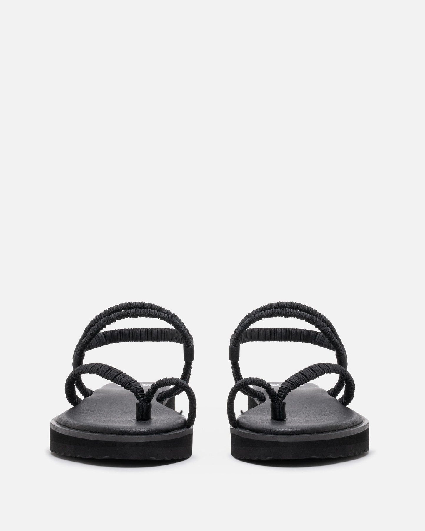 Pleats Please Issey Miyake Women Sandals Pleats Strap Sandals in Black