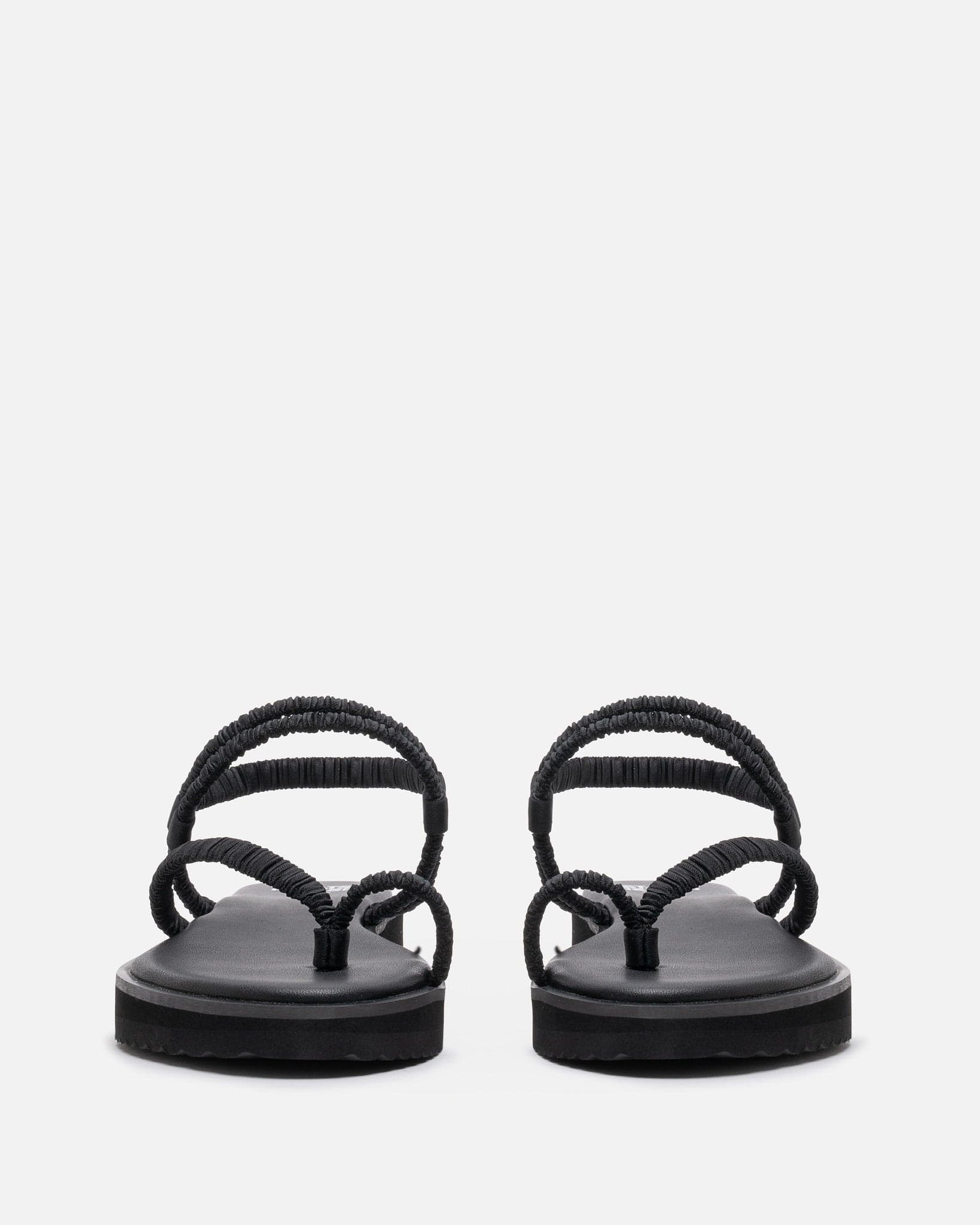 Pleats Please Issey Miyake Women Sandals Pleats Strap Sandals in Black