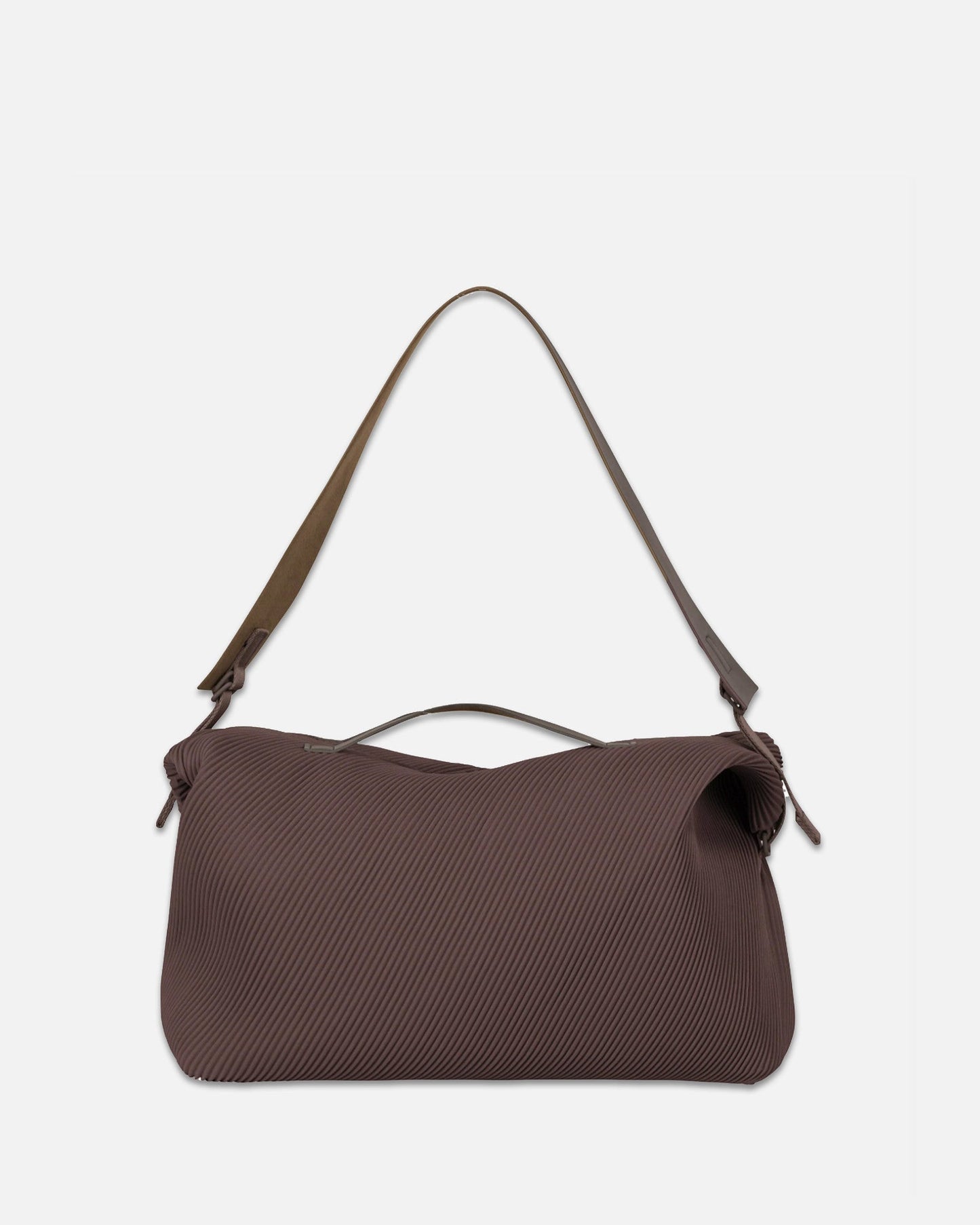 Homme Plissé Issey Miyake Men's Bags OS Pleats Travel Bag in Eggplant