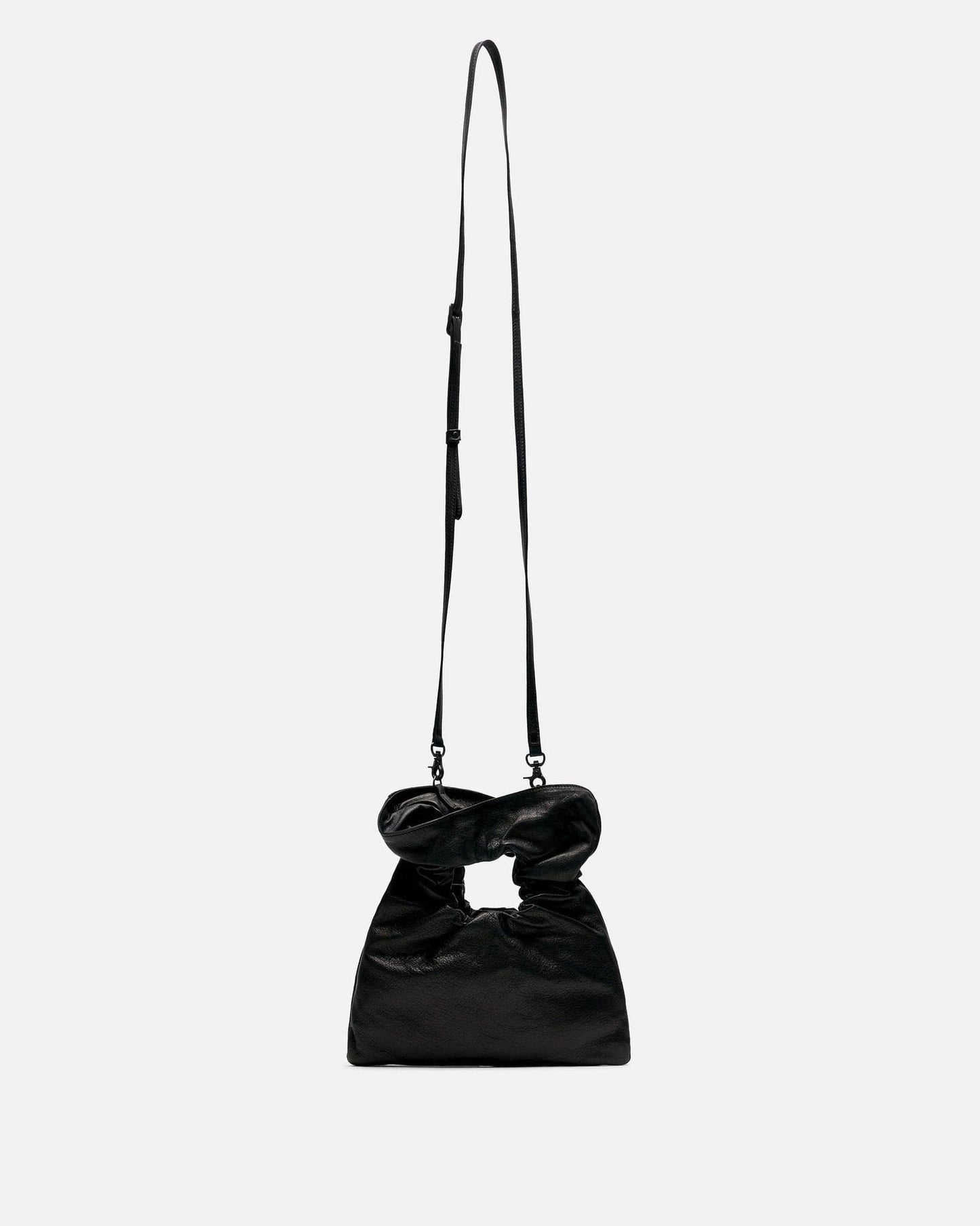 Y's by Yohji Yamamoto Women Bags 02 Pochette with Gathers in Black