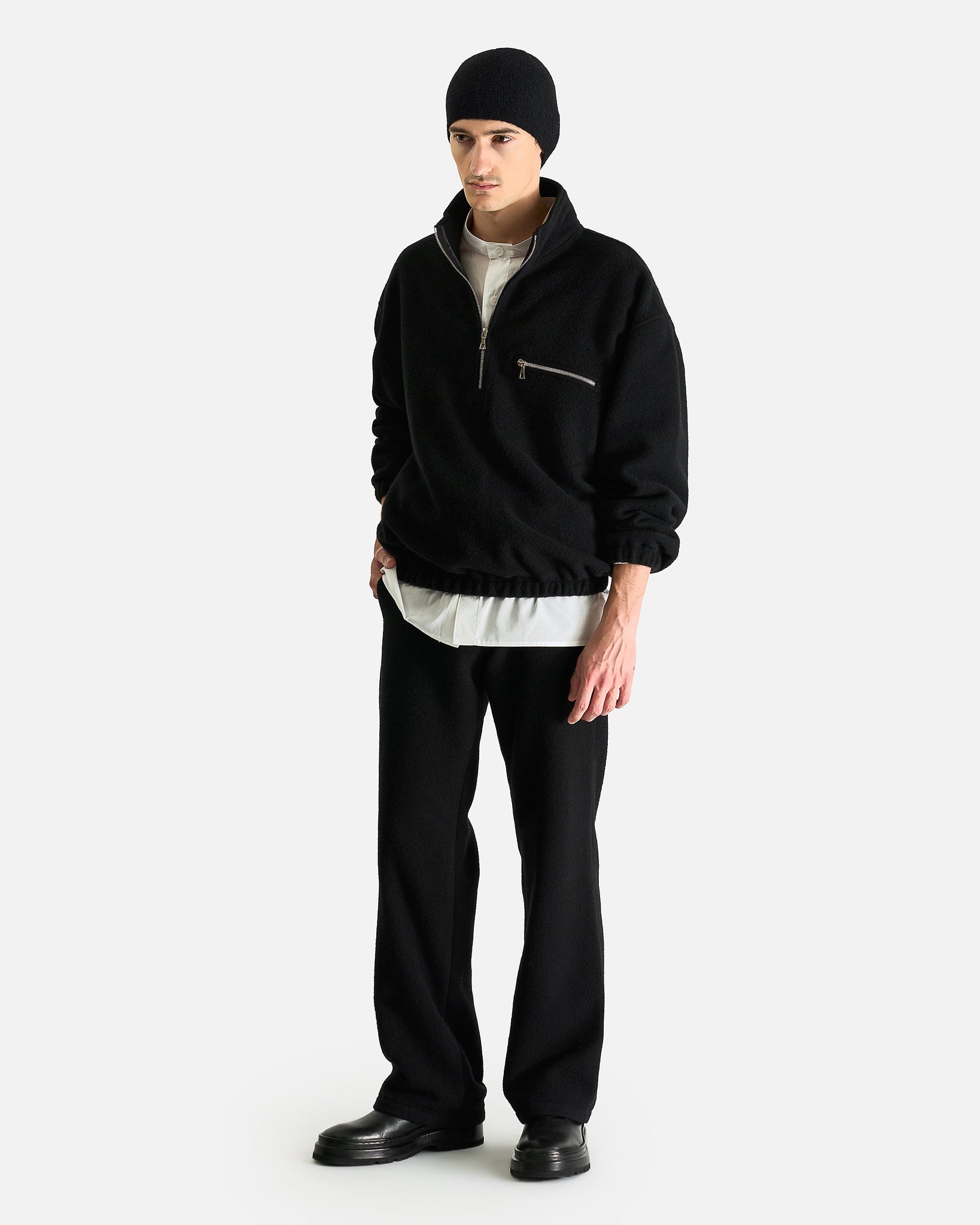 Rier Men Sweaters Polar Fleece in Black