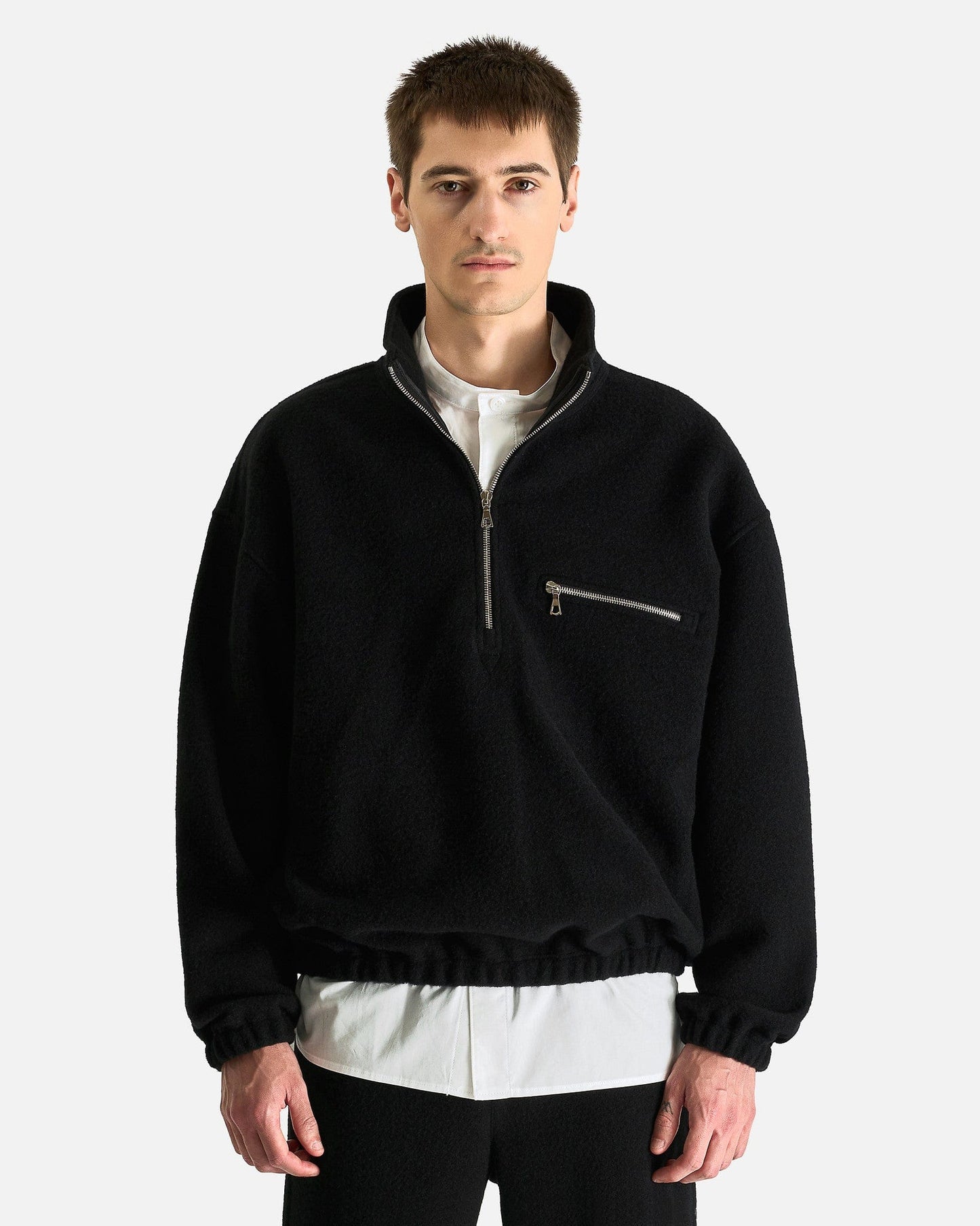 Rier Men Sweaters Polar Fleece in Black