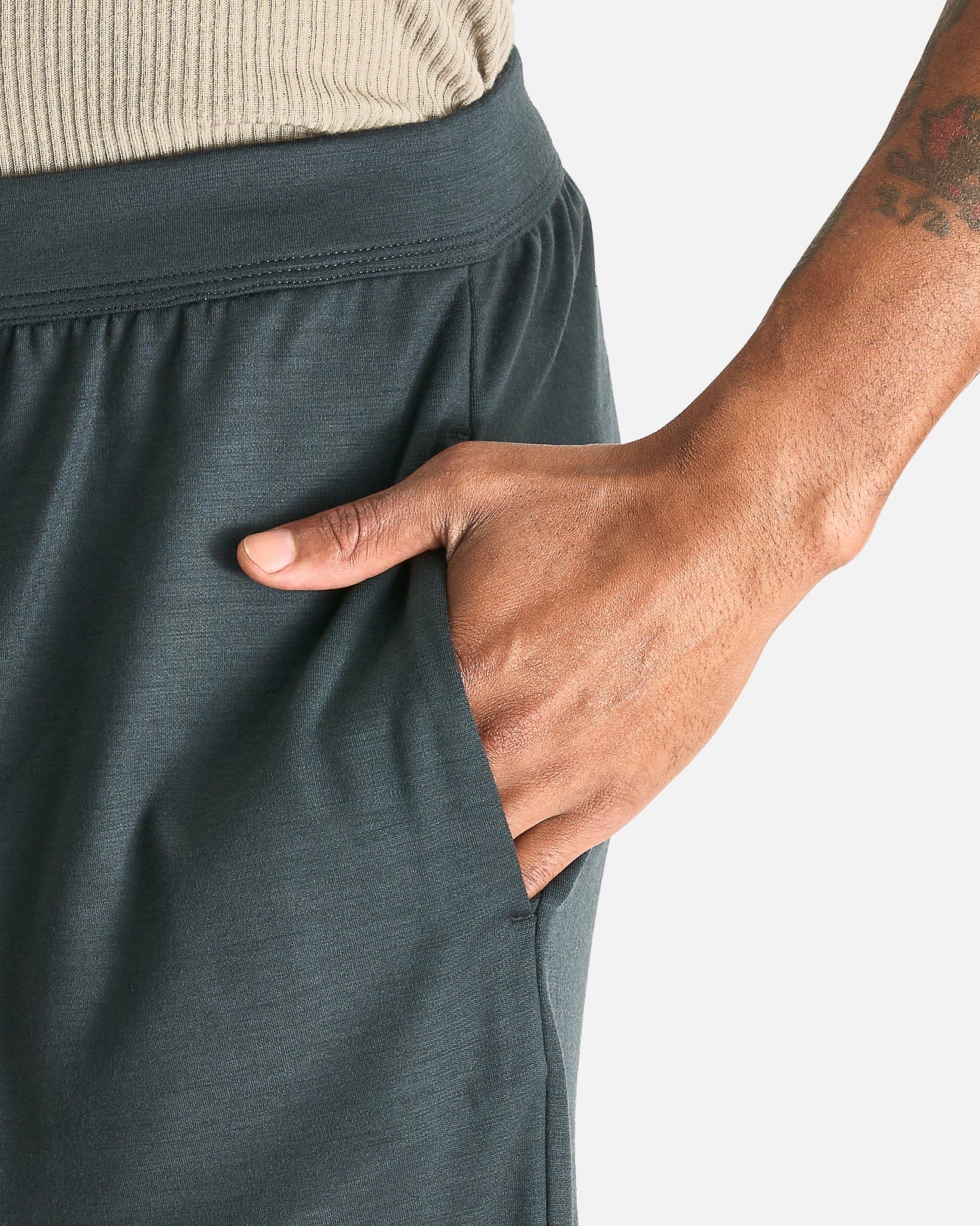 Rier Men's Pants Polar Jogging Trousers in Plombe Interlock