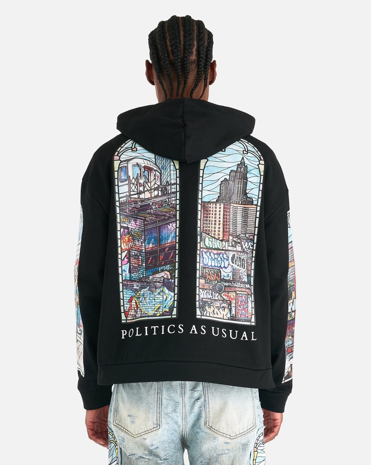 Who Decides War Men's Sweatshirts Politics As Usual Hooded Sweatshirt in Coal