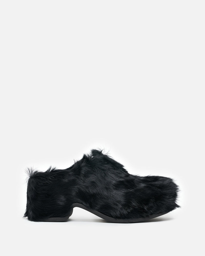 Dries Van Noten Men's Shoes Pony Hair Clogs in Black