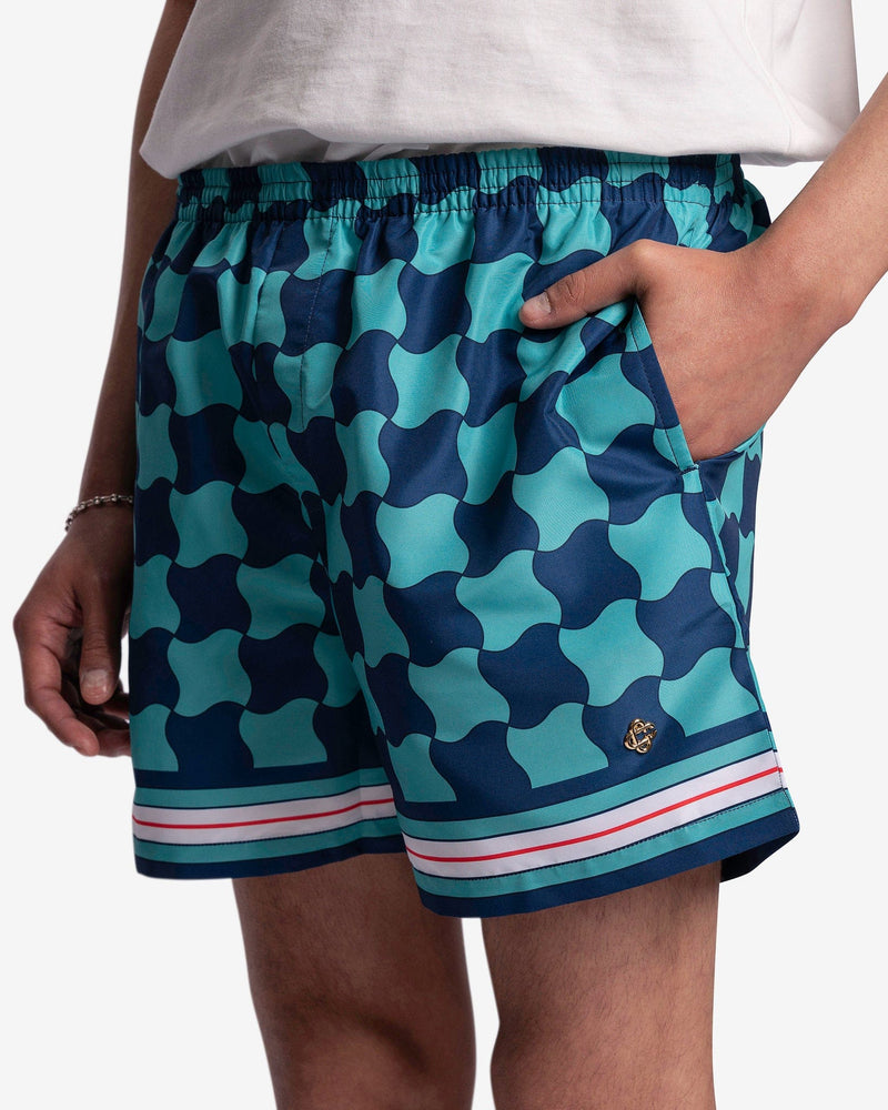 Casablanca Men's Shorts Pool Tile Printed Swim Trunks in Multi