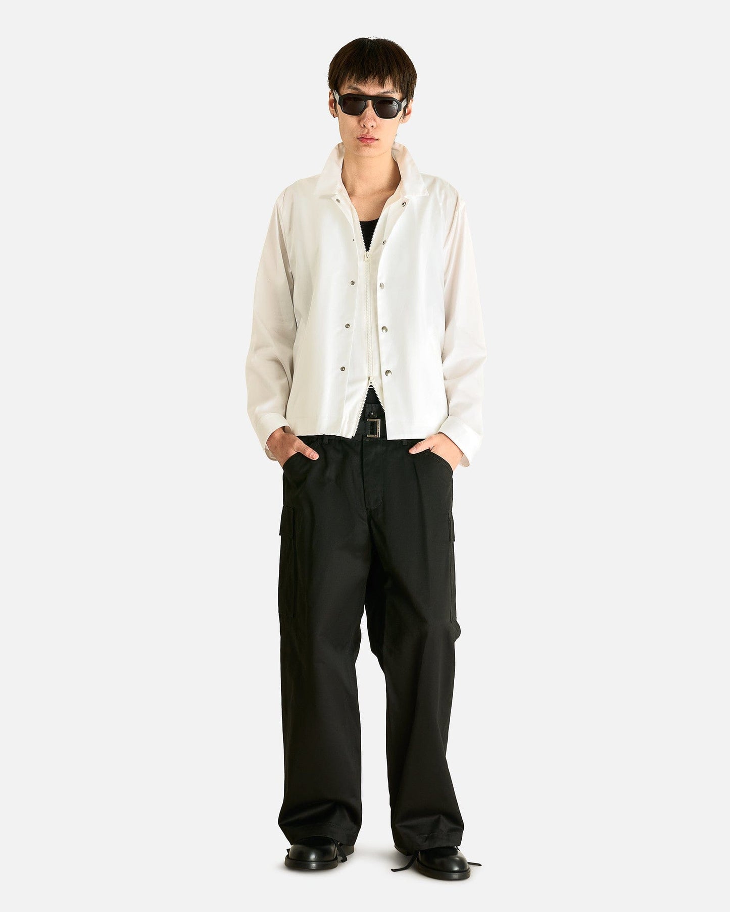 Sacai Men's Jackets Poplin Blouson in Off White
