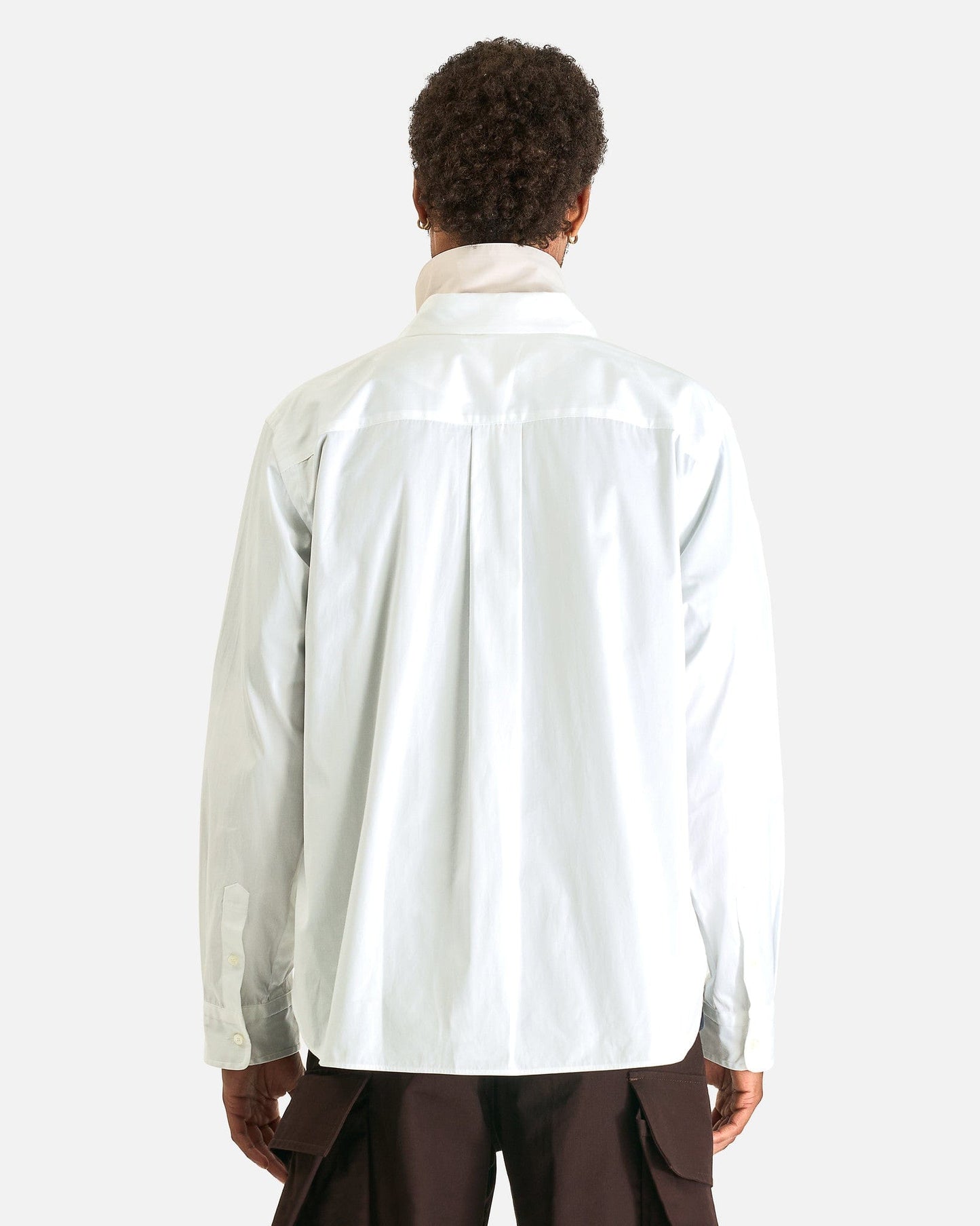 Sacai Men's Shirts Poplin Shirt in Off White