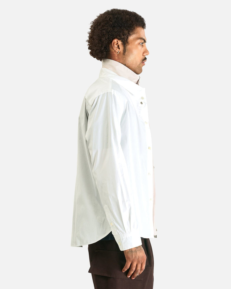 Sacai Men's Shirts Poplin Shirt in Off White
