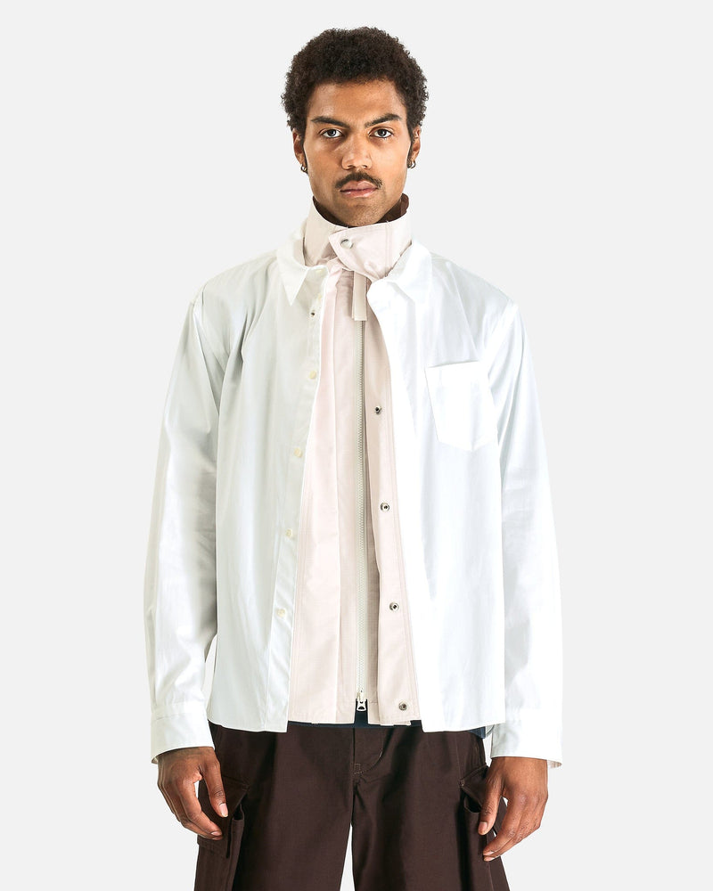 Sacai Men's Shirts Poplin Shirt in Off White