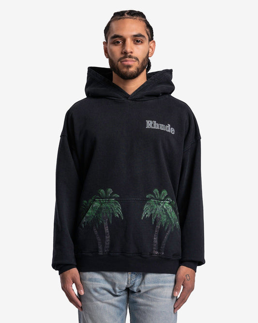 Rhude Men's Sweatshirts Port De Gustavia Hoodie in Vintage Black