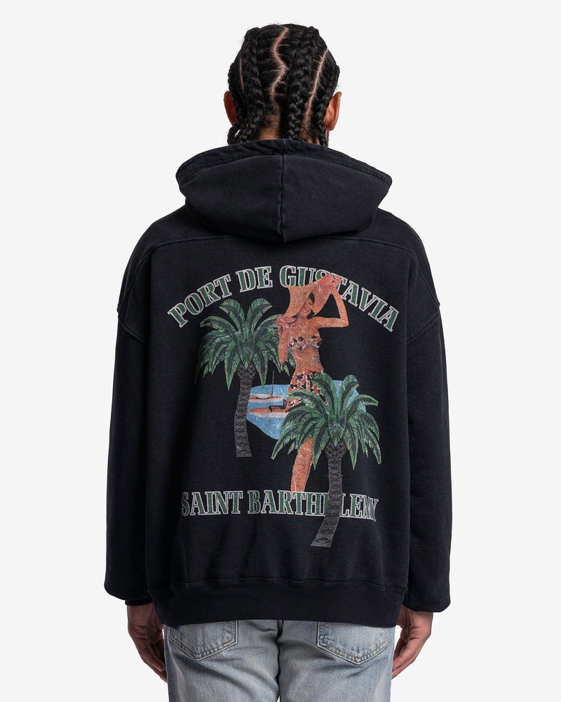 Rhude Men's Sweatshirts Port De Gustavia Hoodie in Vintage Black