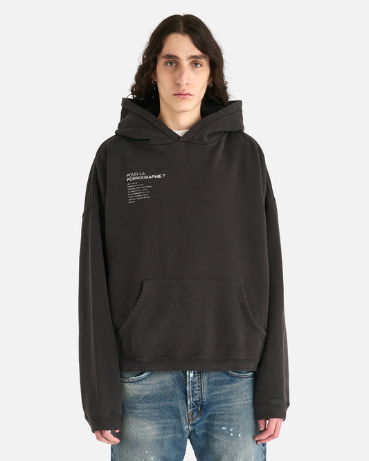 Enfants Riches Deprimes Men's Sweatshirts Pour La Pornographie? Hoodie in Faded Black/White