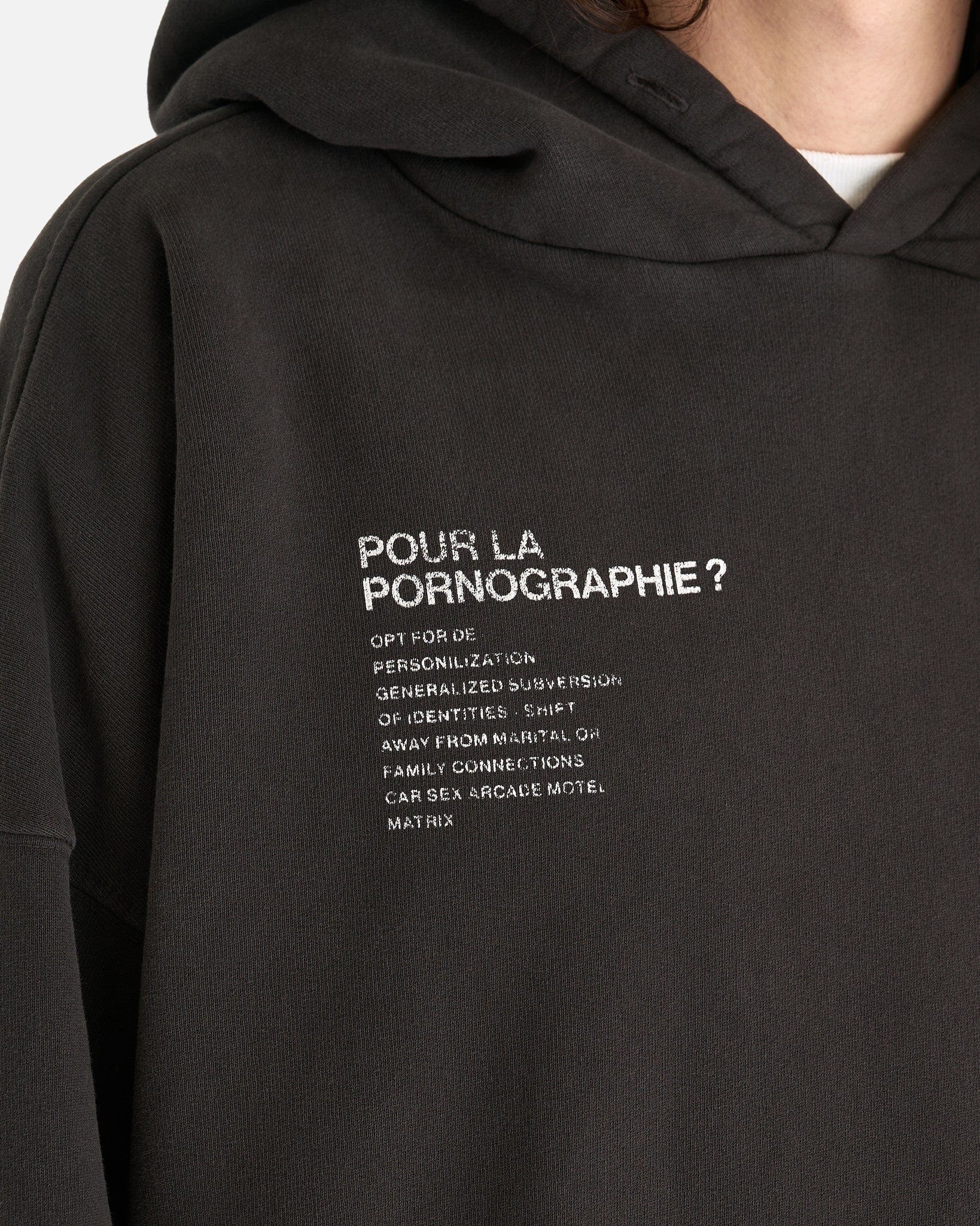 Enfants Riches Deprimes Men's Sweatshirts Pour La Pornographie? Hoodie in Faded Black/White
